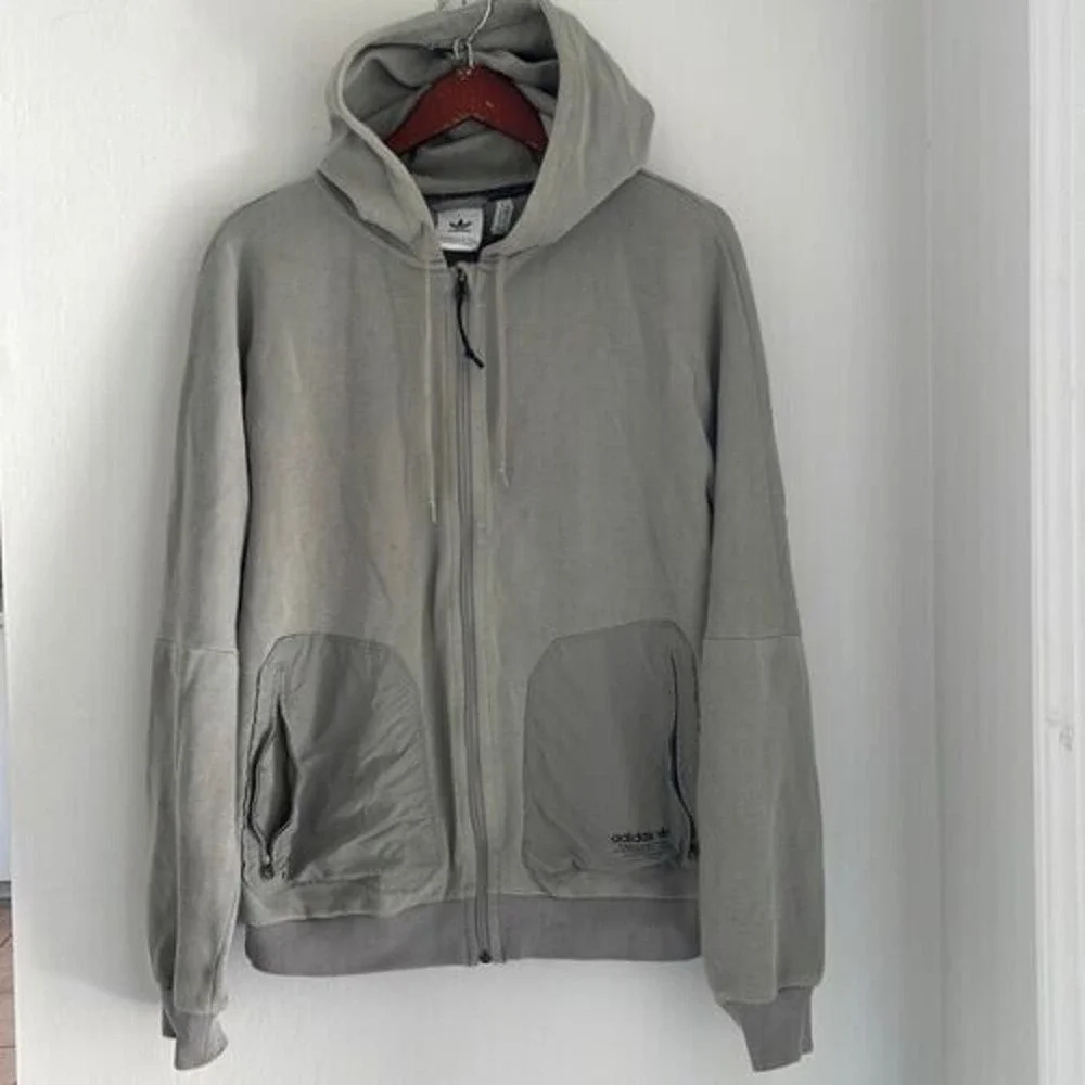 NWT! ADIDAS ORIGINALS NMD TREFOIL ZIP‎ HOODIE CE1619 GRAY LARGE